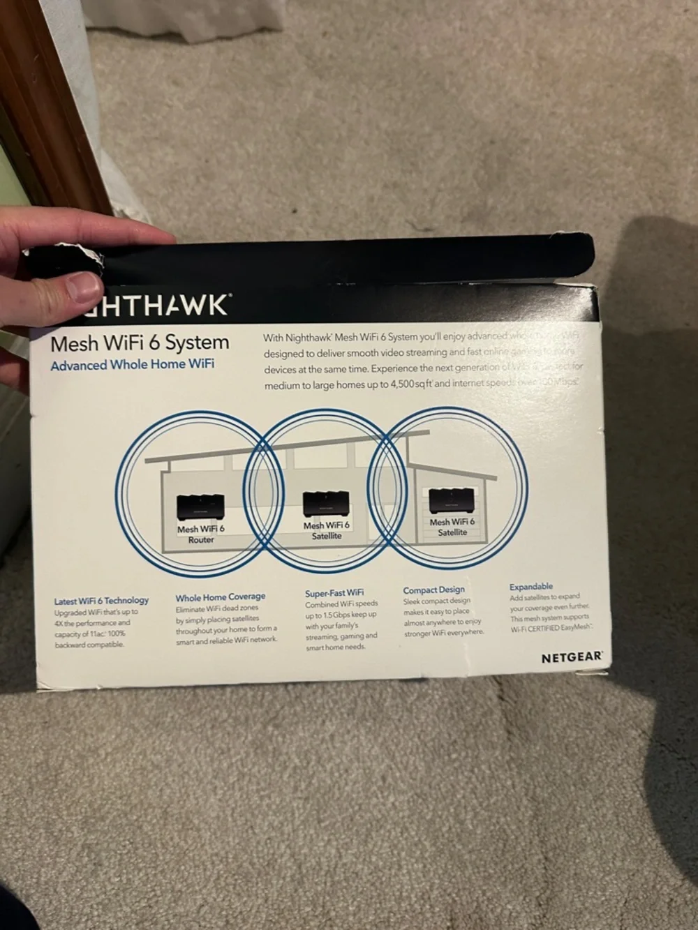 Netgear nighthawk Black Mesh WiFi Router Set - Picture 2 of 2